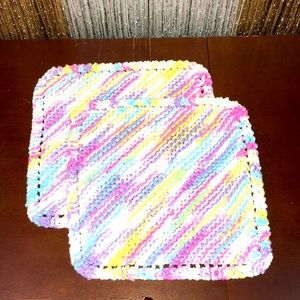 Handmade Organic Cotton Washcloth Duo